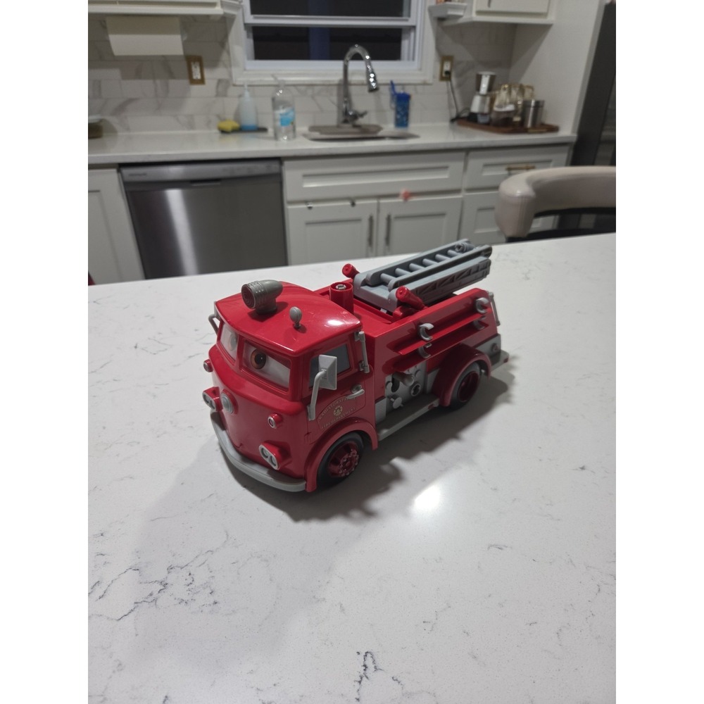 Very Rare Large Disney Pixar Cars Supercharged Red Fire Engine Fire Truck